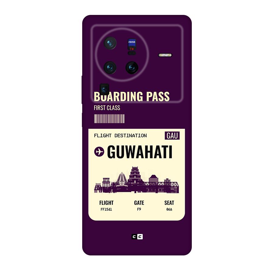 Guwahati Boarding Pass Original Polycarbonate Back Case for Vivo X80