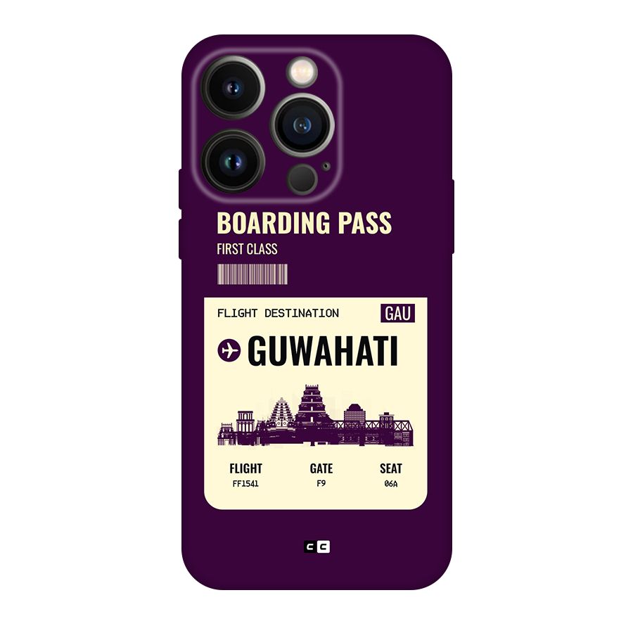 Guwahati Boarding Pass Original Polycarbonate Back Case for iPhone 14 Pro