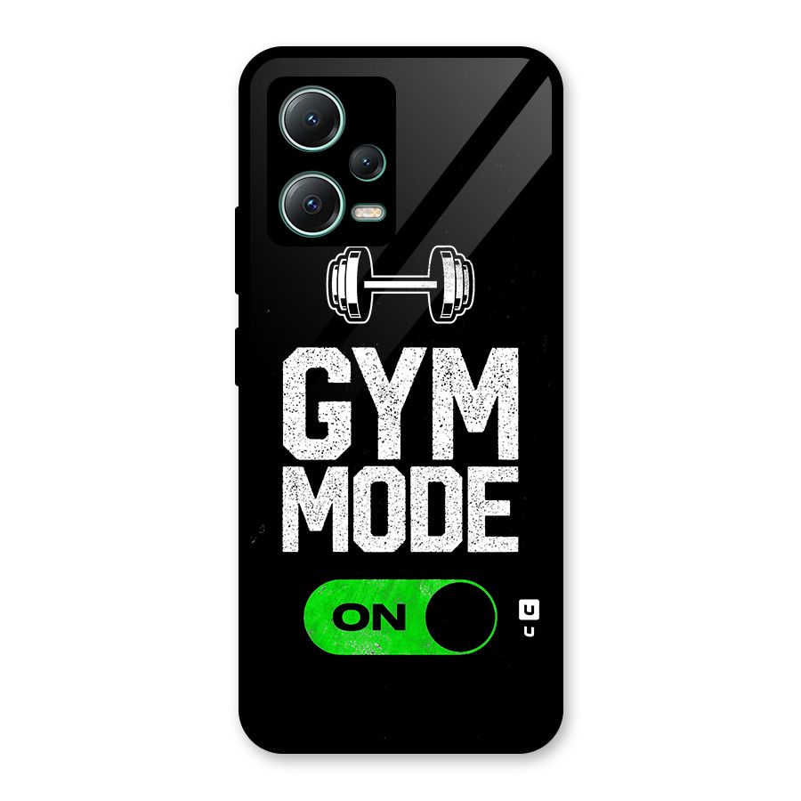 Gym Mode On Glass Back Case for Poco X5