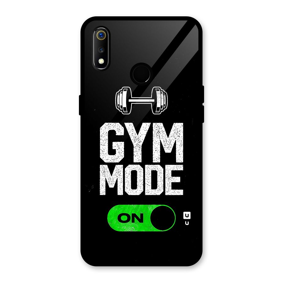 Gym Mode On Glass Back Case for Realme 3i