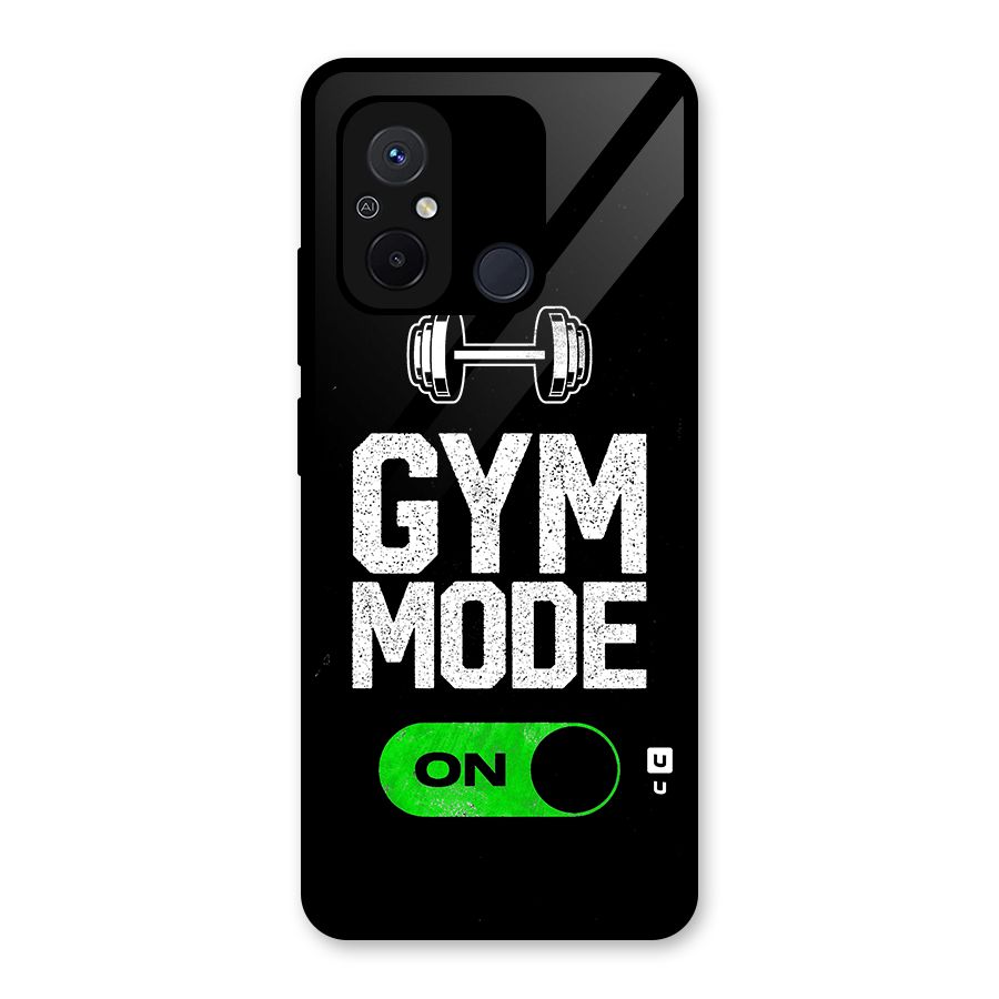Gym Mode On Glass Back Case for Redmi 12C