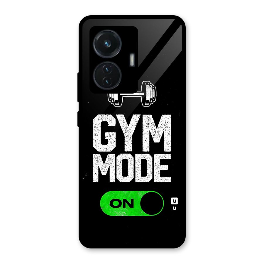 Gym Mode On Glass Back Case for iQOO Z6 44W