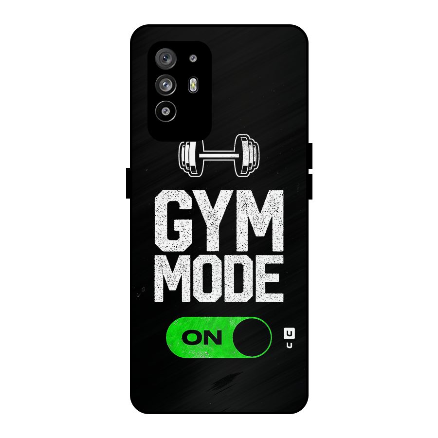 Gym Mode On Metal Back Case for Oppo F19 Pro Plus 5G