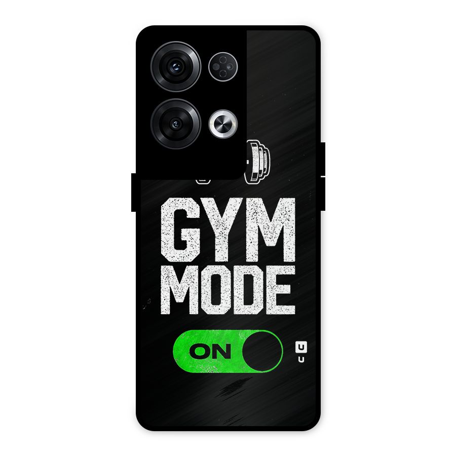 Gym Mode On Metal Back Case for Oppo Reno8 Pro 5G