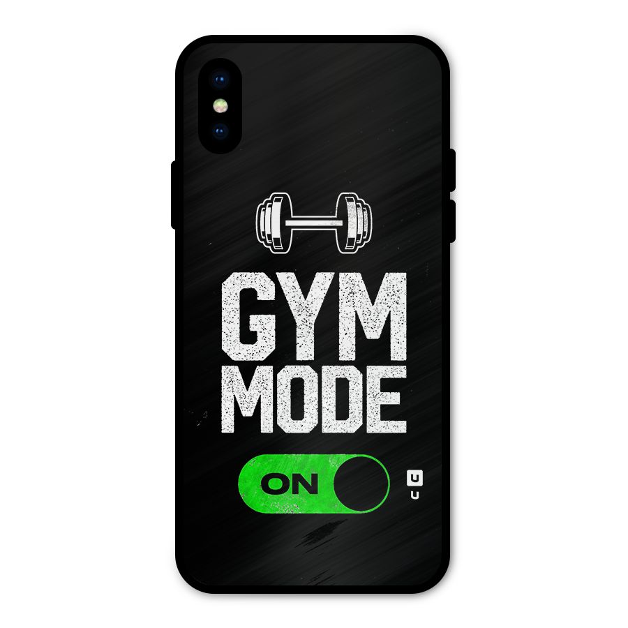 Gym Mode On Metal Back Case for iPhone XS