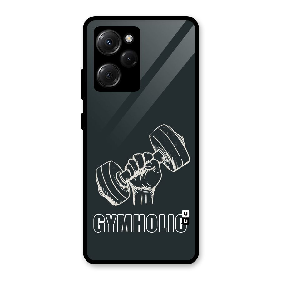Gymholic Design Glass Back Case for Poco X5 Pro