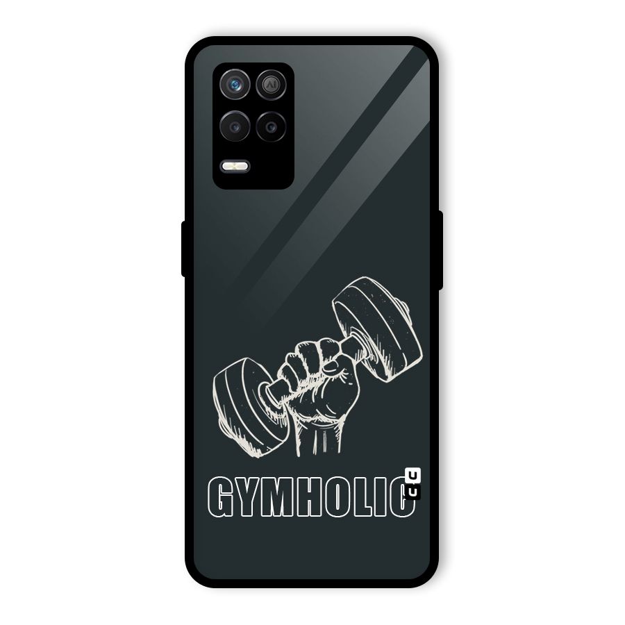 Gymholic Design Glass Back Case for Realme 8s 5G