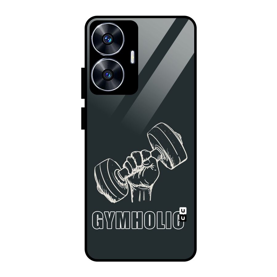 Gymholic Design Glass Back Case for Realme Narzo N55