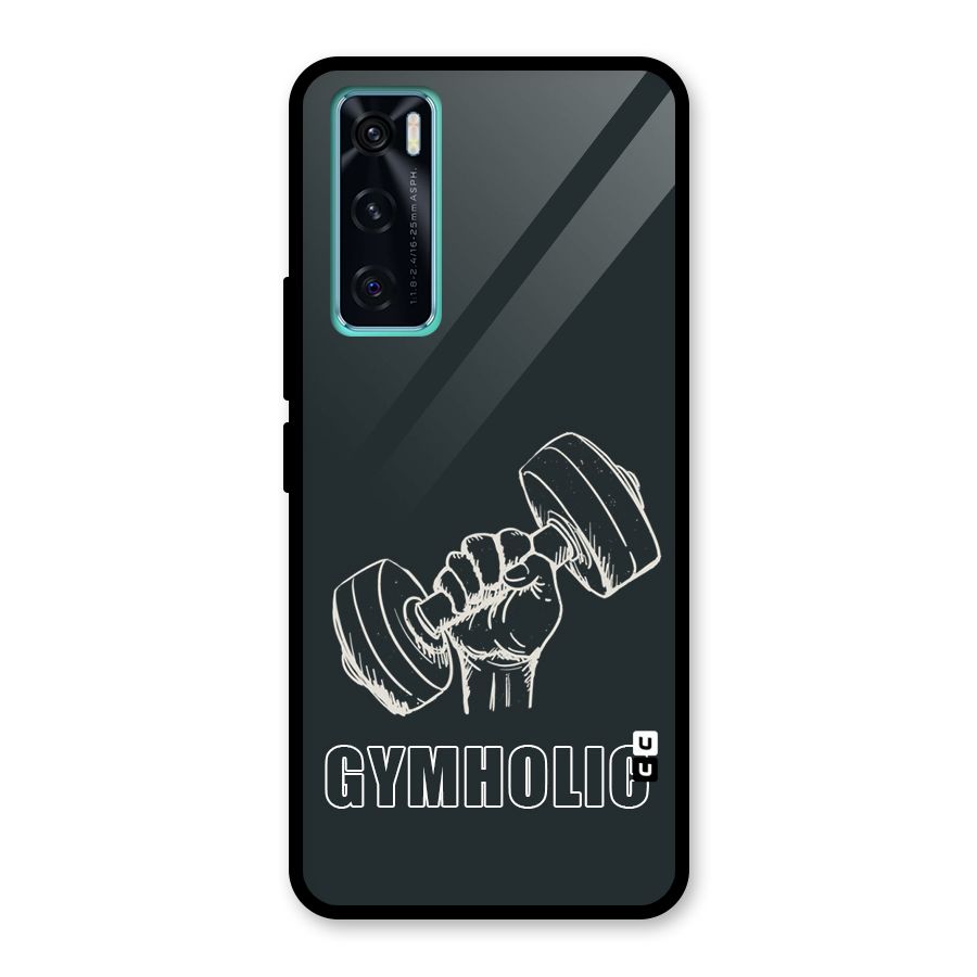 Gymholic Design Glass Back Case for Vivo V20 SE