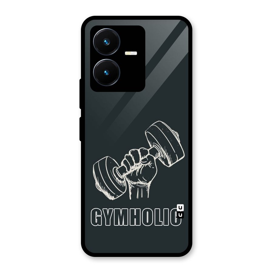 Gymholic Design Glass Back Case for Vivo Y22s