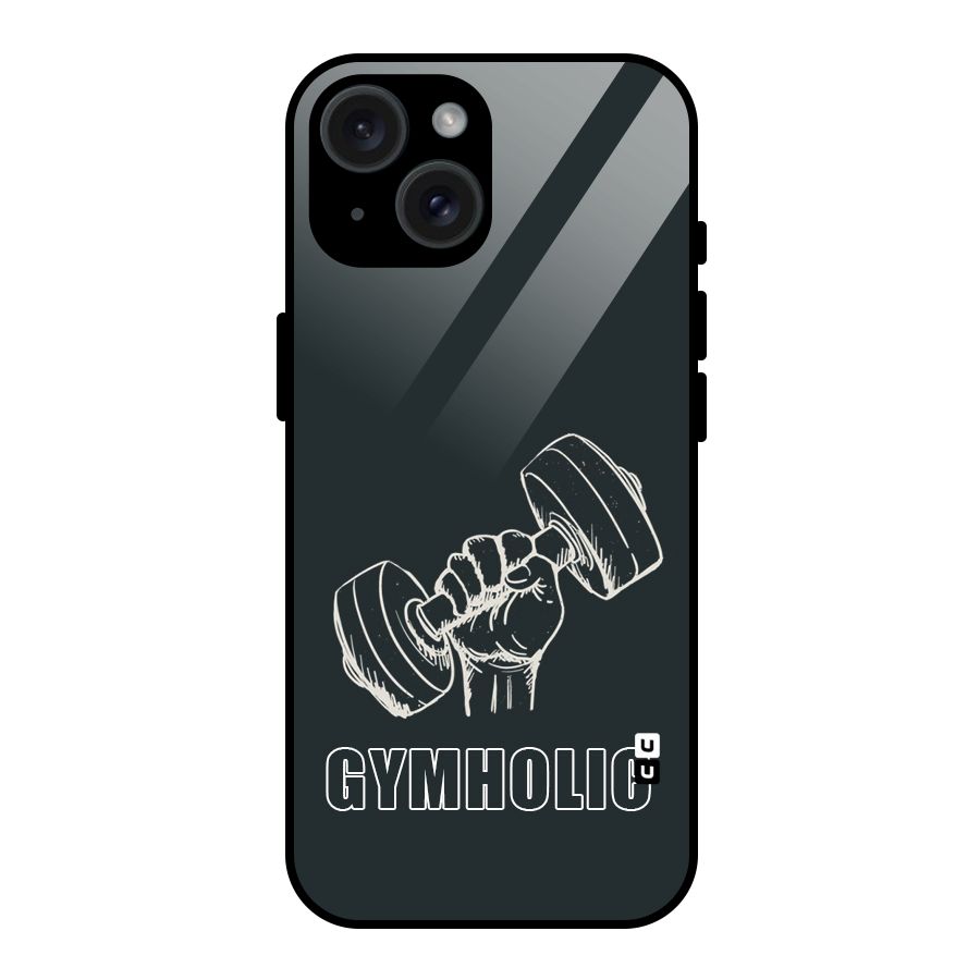 Gymholic Design Glass Back Case for iPhone 15