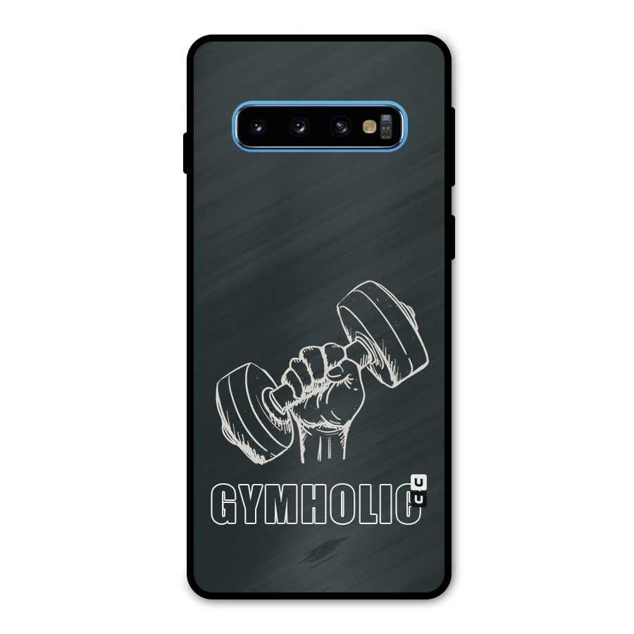 Gymholic Design Metal Back Case for Galaxy S10