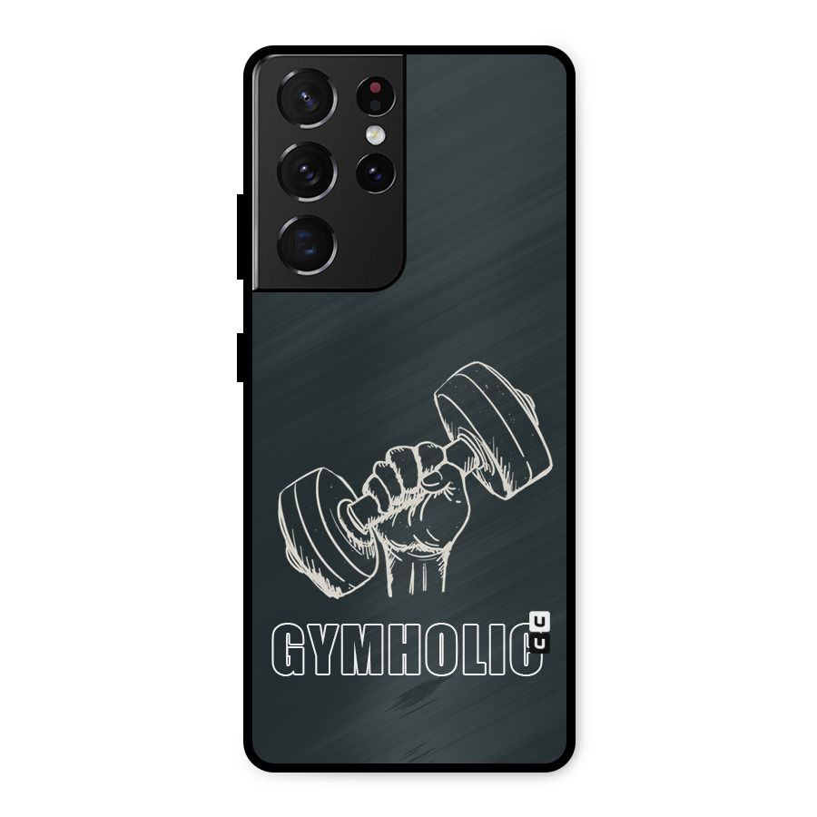 Gymholic Design Metal Back Case for Galaxy S21 Ultra 5G