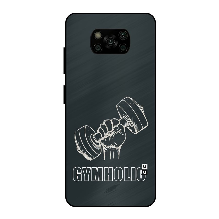 Gymholic Design Metal Back Case for Poco X3