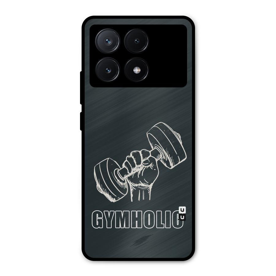 Gymholic Design Metal Back Case for Poco X6 Pro