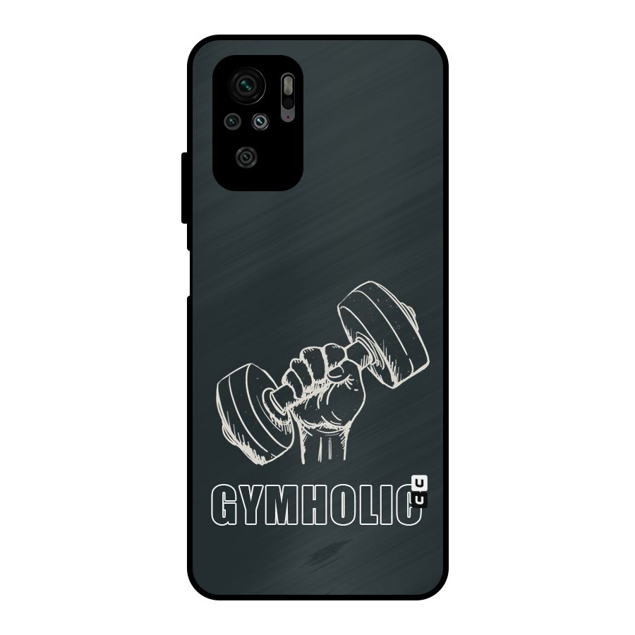 Gymholic Design Metal Back Case for Redmi Note 10S