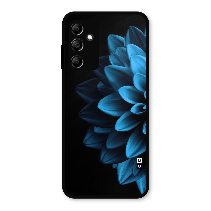 Half Blue Flower Metal Back Case for Galaxy A14 5G