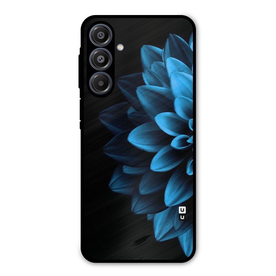 Half Blue Flower Metal Back Case for Galaxy A16 5G