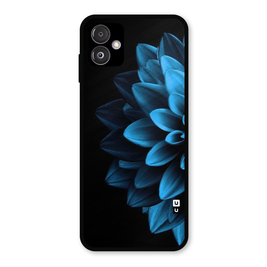 Half Blue Flower Metal Back Case for Galaxy F14