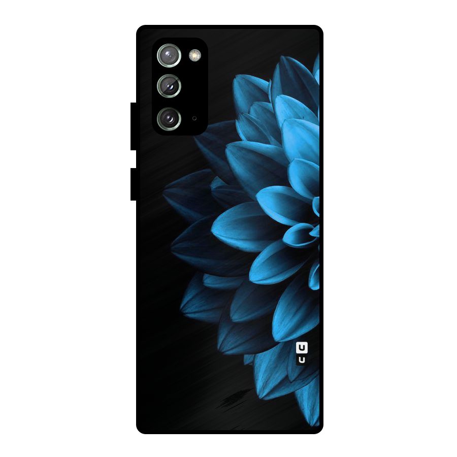 Half Blue Flower Metal Back Case for Galaxy Note 20