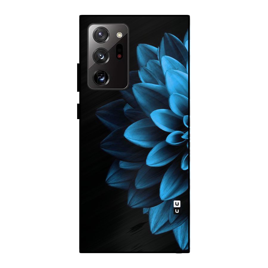 Half Blue Flower Metal Back Case for Galaxy Note 20 Ultra