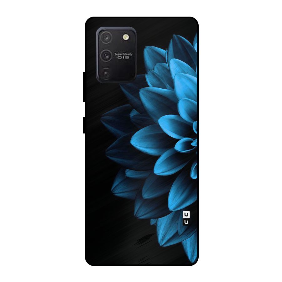 Half Blue Flower Metal Back Case for Galaxy S10 Lite