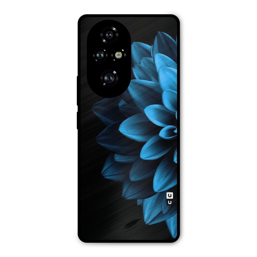 Half Blue Flower Metal Back Case for Honor 200 Pro