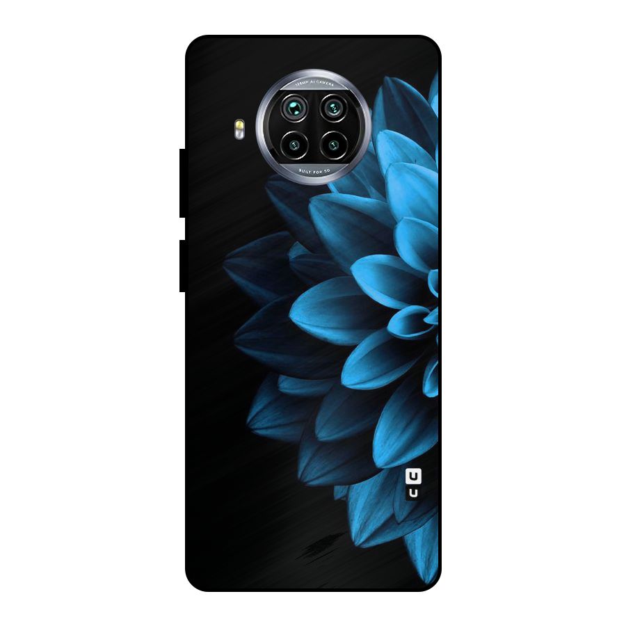 Half Blue Flower Metal Back Case for Mi 10i