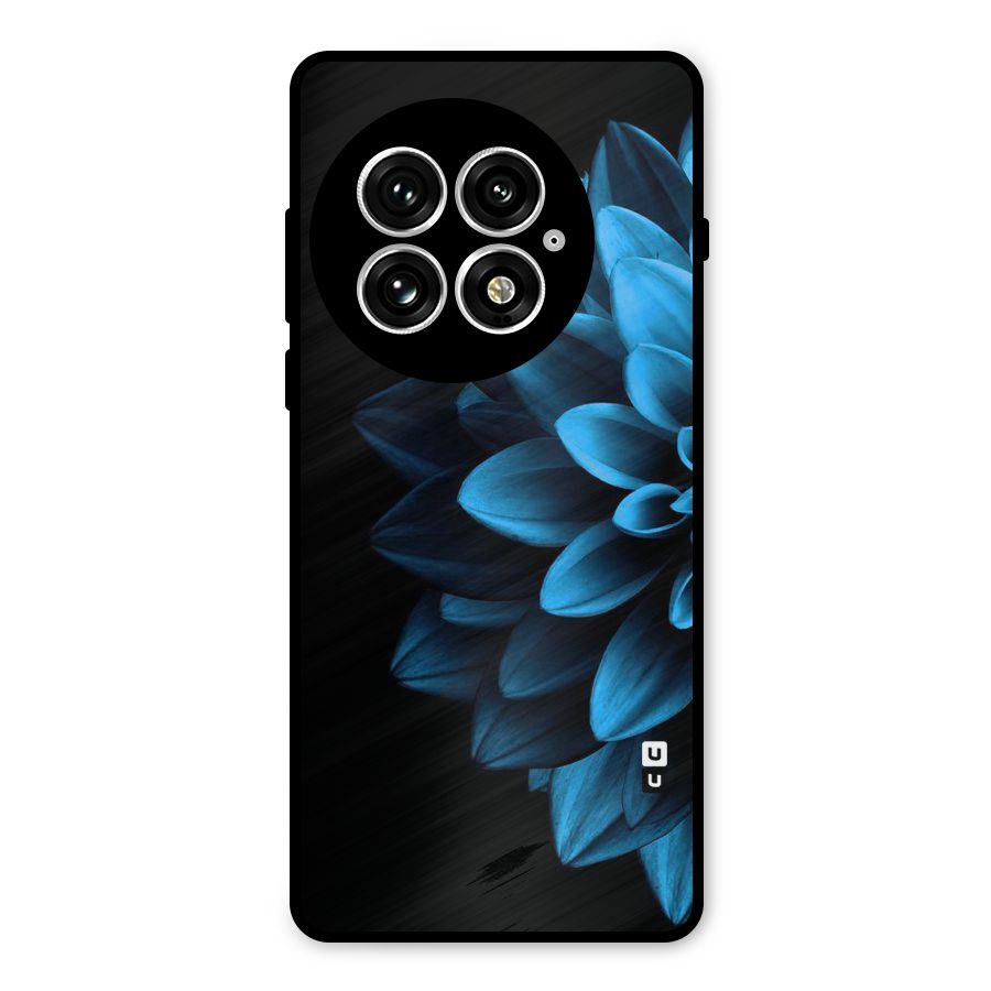 Half Blue Flower Metal Back Case for OnePlus 13