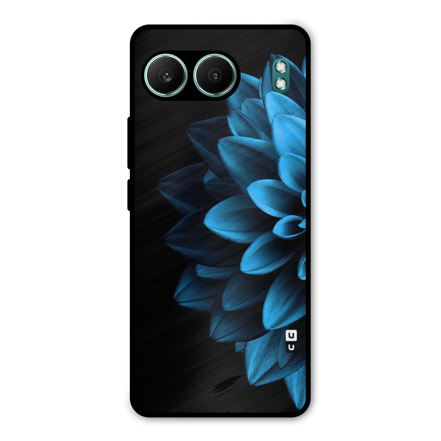Half Blue Flower Metal Back Case for OnePlus Nord 4