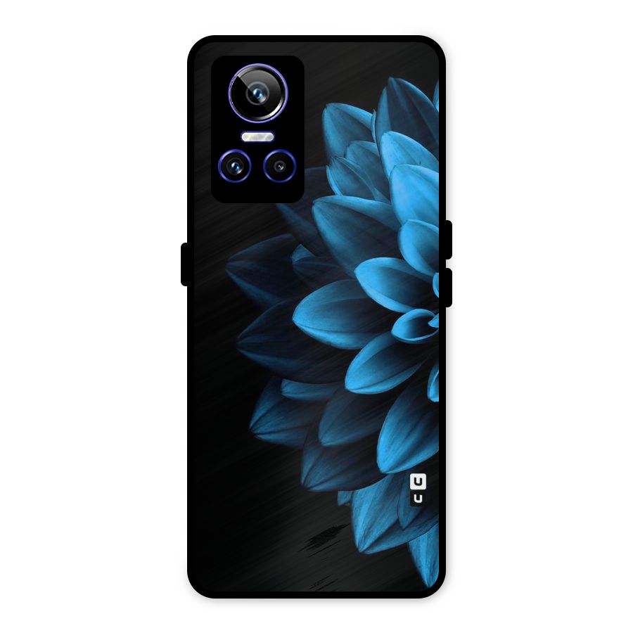 Half Blue Flower Metal Back Case for Realme GT Neo 3