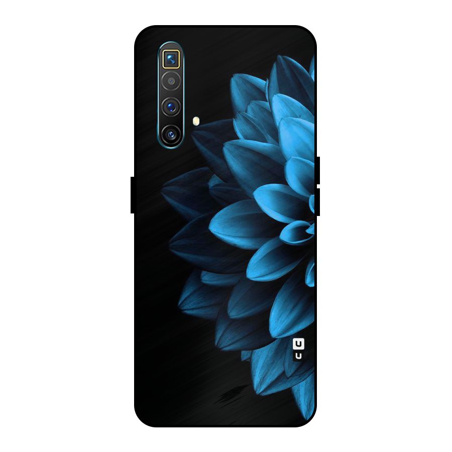 Half Blue Flower Metal Back Case for Realme X3 SuperZoom