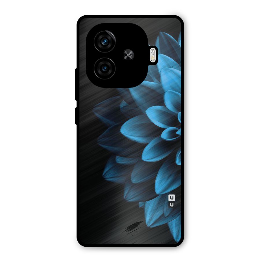 Half Blue Flower Metal Back Case for iQOO Neo 10R