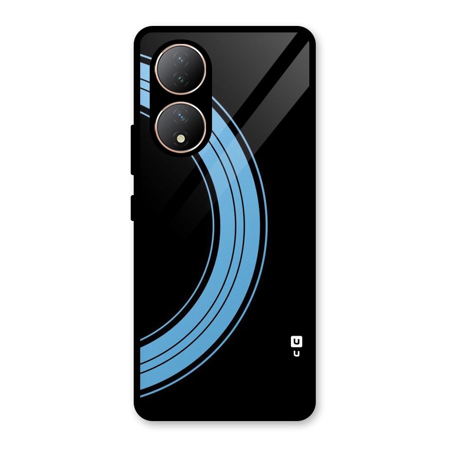 Half Circles Glass Back Case for Vivo Y100A