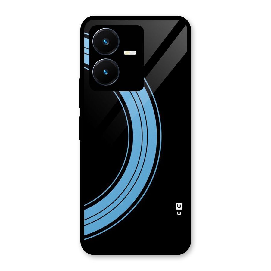 Half Circles Glass Back Case for Vivo Y22s