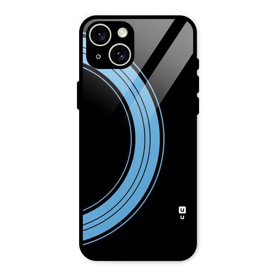Half Circles Glass Back Case for iPhone 15 Plus