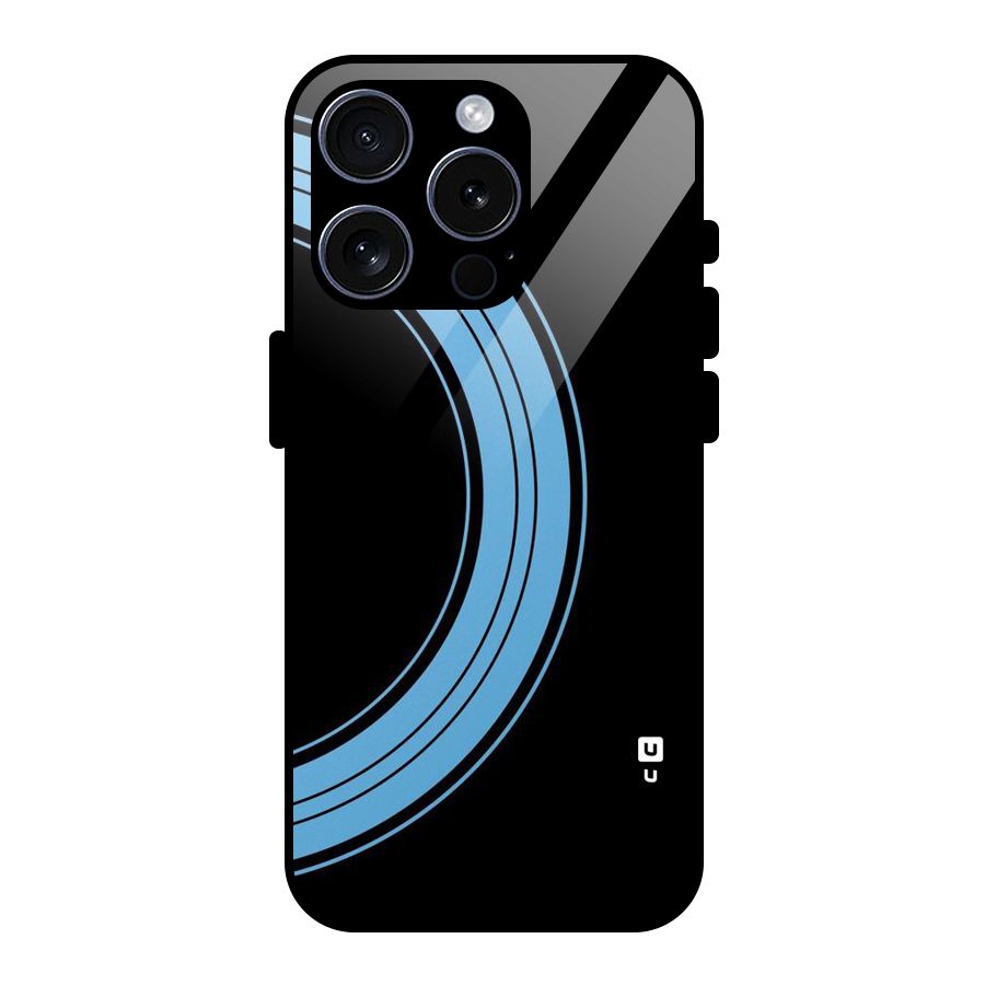 Half Circles Glass Back Case for iPhone 15 Pro