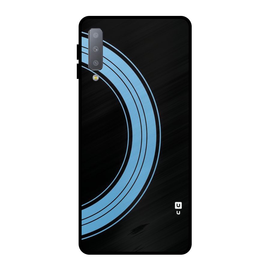 Half Circles Metal Back Case for Galaxy A7 (2018)