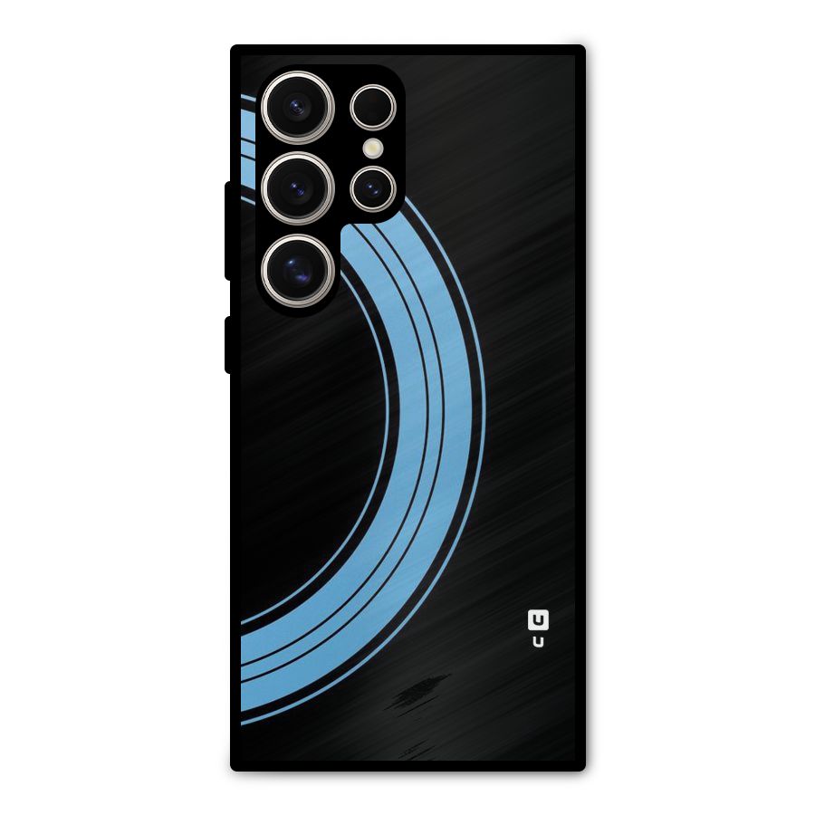 Half Circles Metal Back Case for Galaxy S24 Ultra