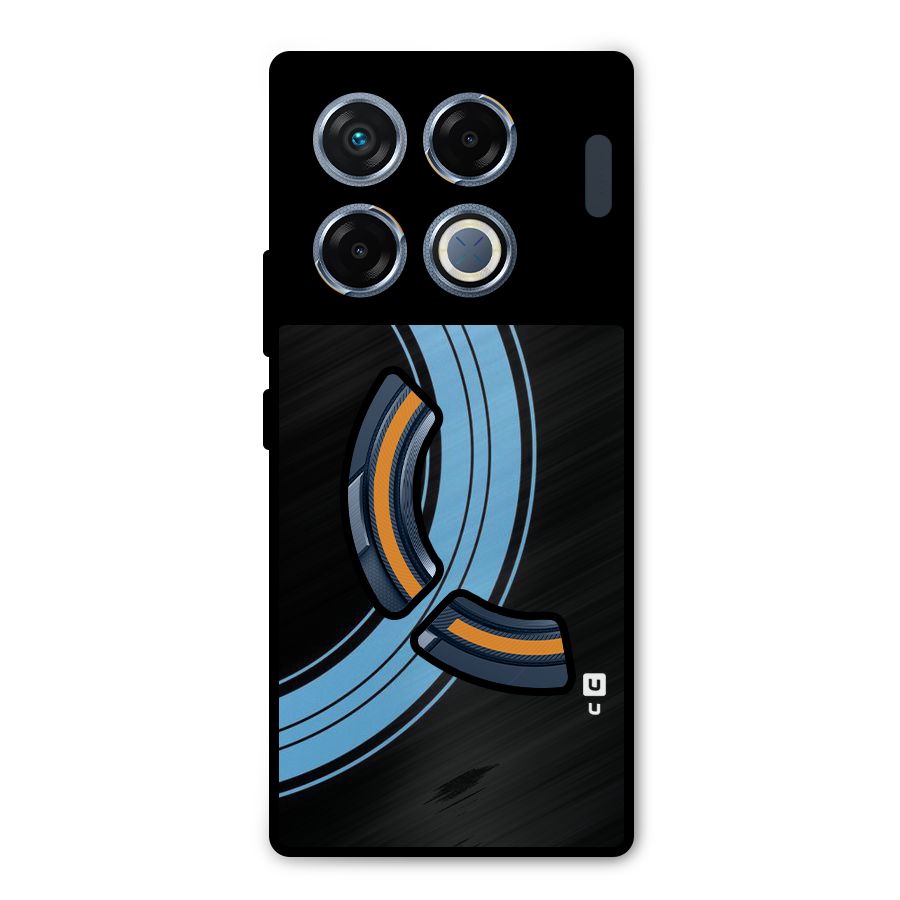 Half Circles Metal Back Case for Infinix GT 20 Pro