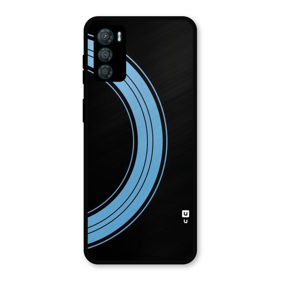 Half Circles Metal Back Case for Moto G42