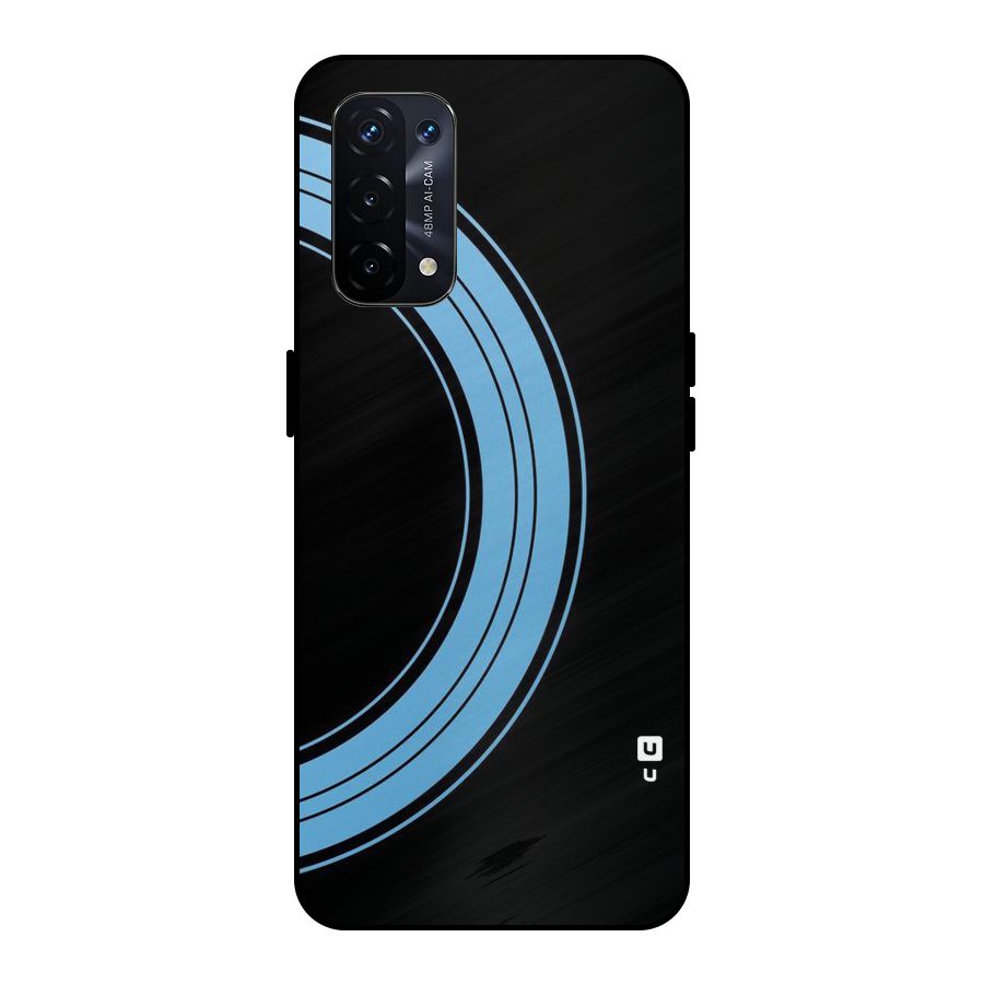 Half Circles Metal Back Case for Oppo A74 5G