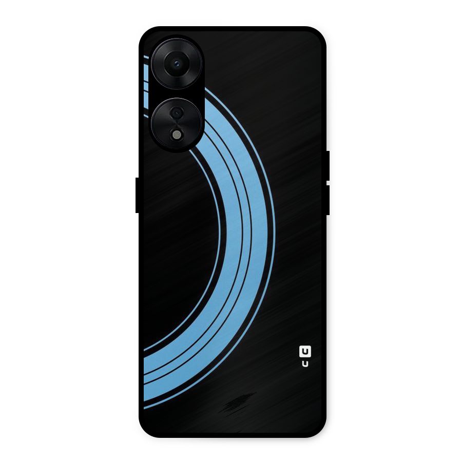 Half Circles Metal Back Case for Oppo A78 5G