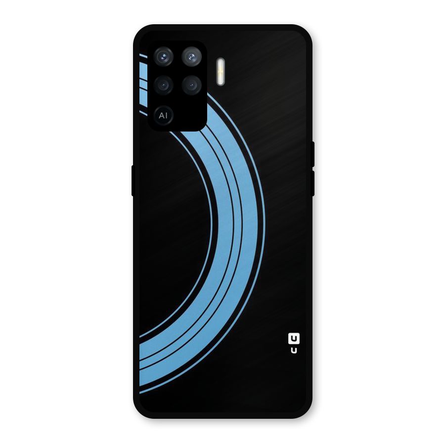 Half Circles Metal Back Case for Oppo F19 Pro