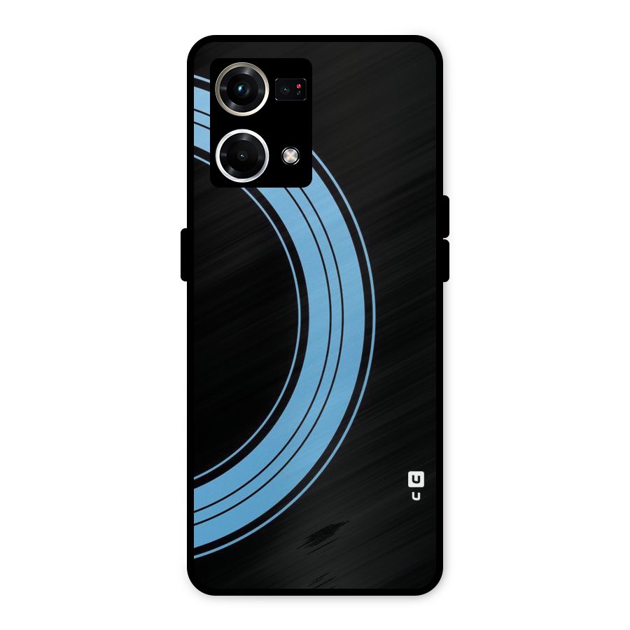 Half Circles Metal Back Case for Oppo F21 Pro 4G