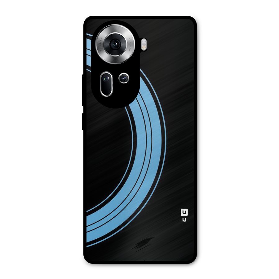 Half Circles Metal Back Case for Oppo Reno11 5G