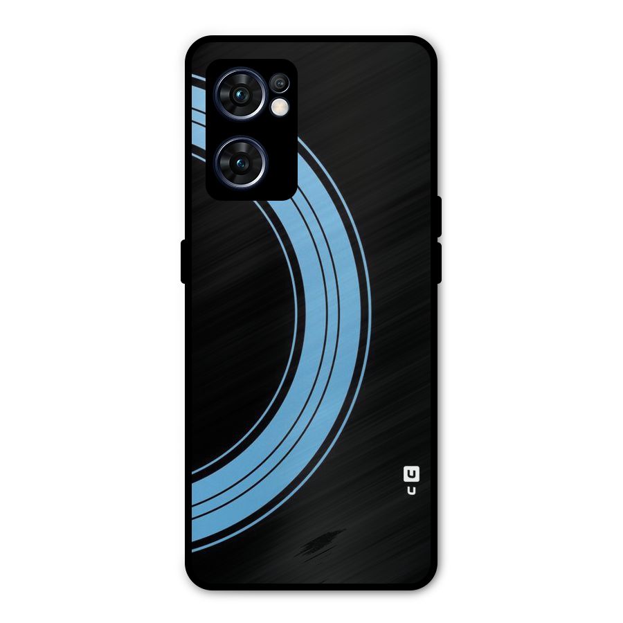 Half Circles Metal Back Case for Oppo Reno7 5G