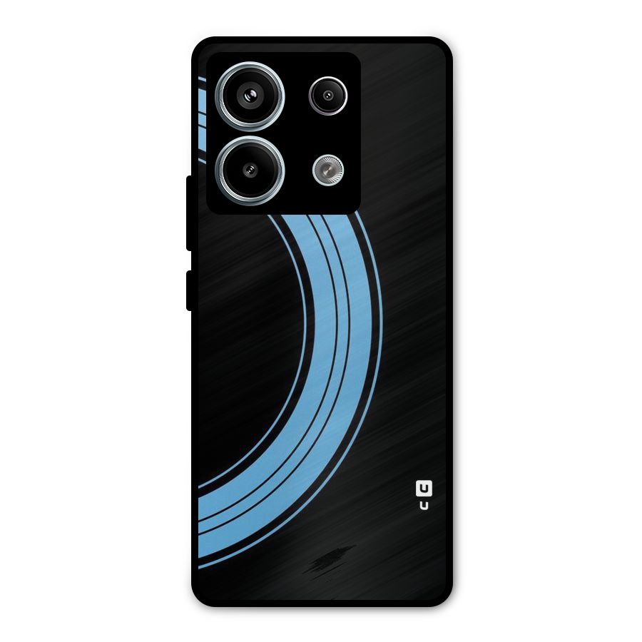 Half Circles Metal Back Case for Redmi Note 13 Pro 5G