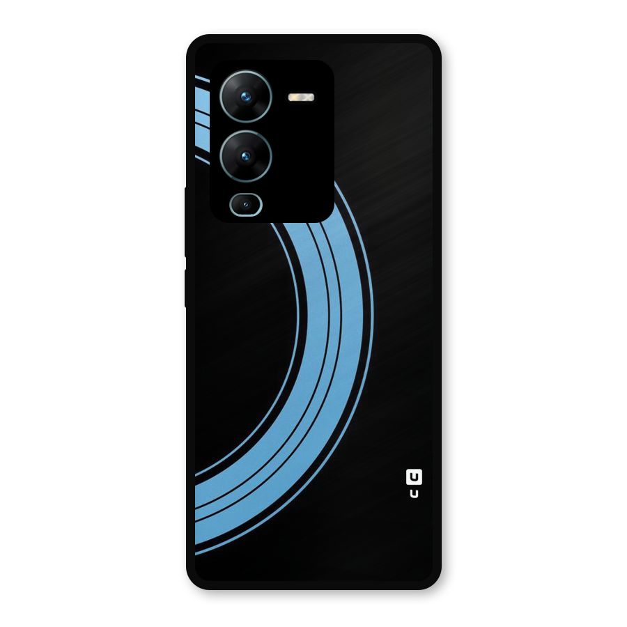 Half Circles Metal Back Case for Vivo V25 Pro