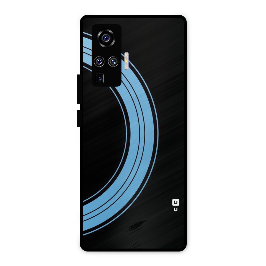 Half Circles Metal Back Case for Vivo X50 Pro